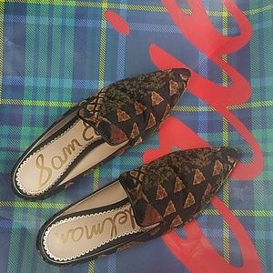 Sam edelman velvet pointie toe mules flats loafers
